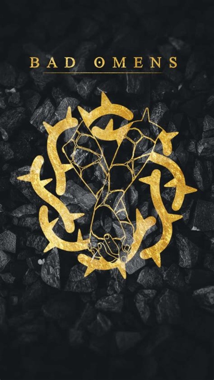 Bad Omens Gold Logo Poster
