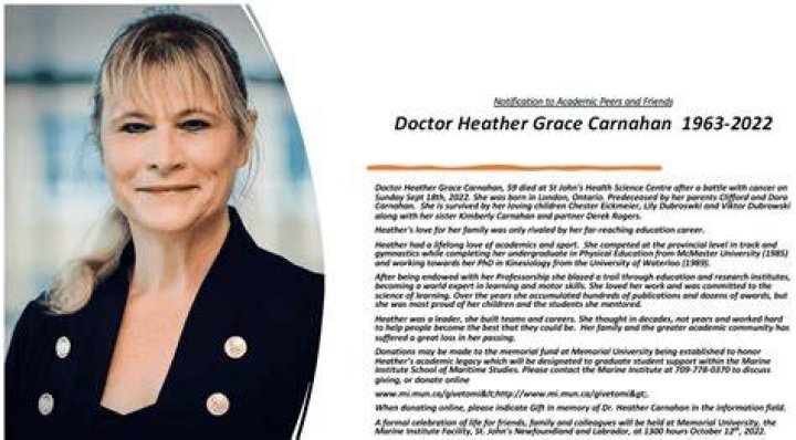 Honouring Dr. Heather Carnahan Canadian Society for Psychomotor