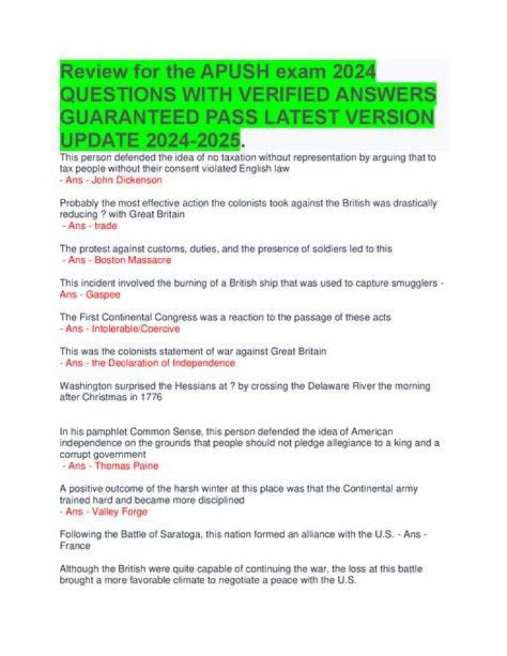 Unraveling The Mystery Behind The 2024 APUSH Exam Leak
